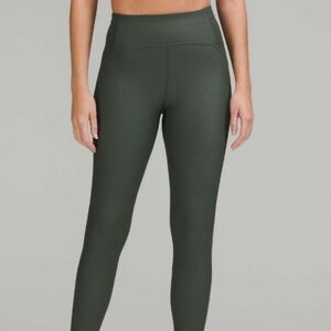 Lululemon SenseKnit High-rise Running Leggings Size 10 Smoked Spruce